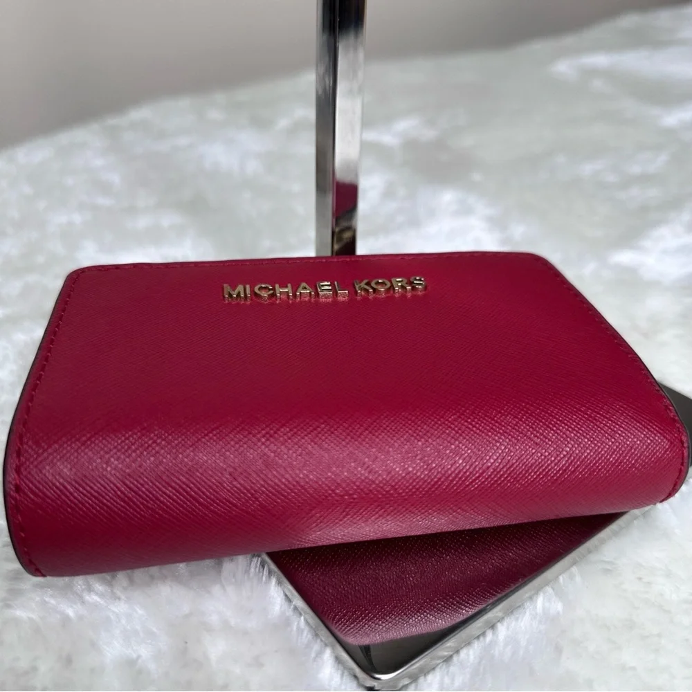 Michael Kors Red Bifold Wallet - Picture 3 of 14